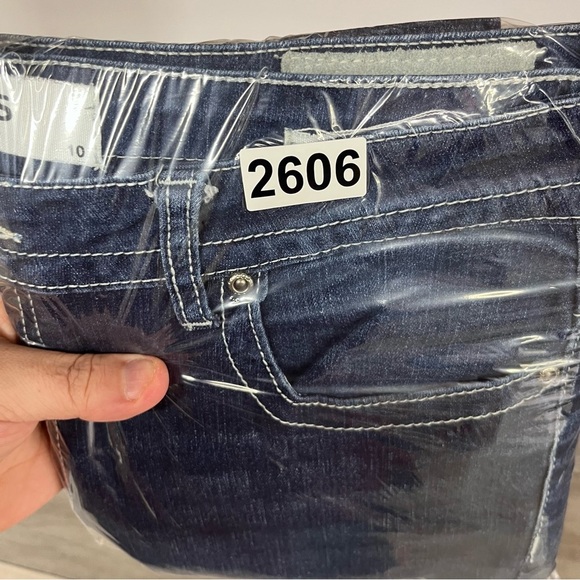 Vigoss Roll Up Skinny Flap Pocket Jeans Womens 10 Blue Denim Stretch Comfy 2606 - Picture 11 of 11